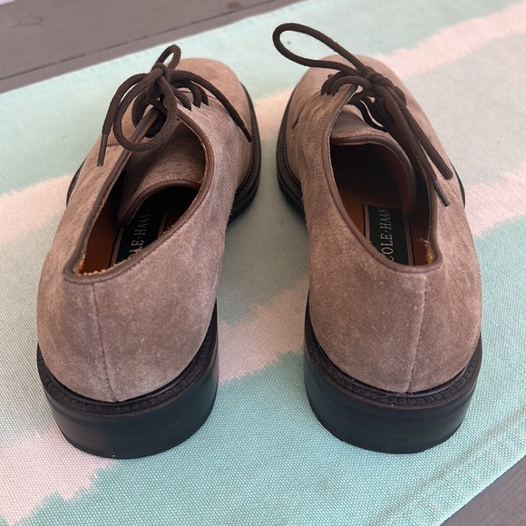 Cole Haan Tan Suede Lace Up Mens Oxford Shoes‎ - Picture 4 of 13